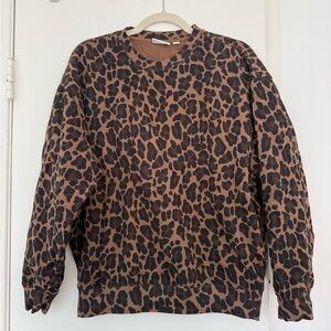 Clare V. Oversized Sweatshirt - Leopard